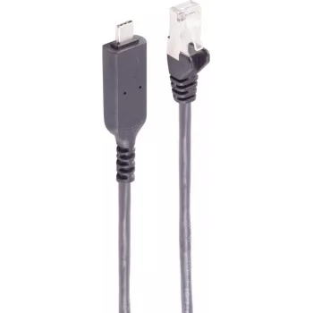 SHIVERPEAKS USB-C naar Gigabit Ethernet adapterkabel, 1,5 m, zwart (BS13-51155)