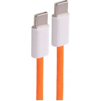 SHIVERPEAKS USB-C naar USB-C gevlochten laadkabel 2.0 240W PD 3.1 EPR, 1m, oranje BS14-22027