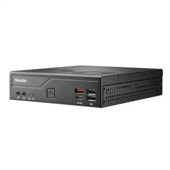 Shuttle DH810S slimme pc barebone, S1851 (Intel H810), DDR5, DisplayPort, HDMI, M.2, GbE LAN, 8x USB, COM