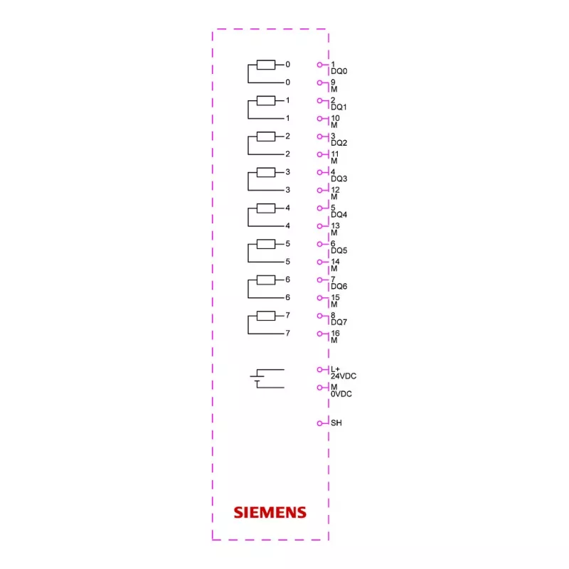 Siemens SIMATIC ET 200SP digitaal uitgangsmodule DQ 8x24VDC 6ES7132-6BF01-0CA0