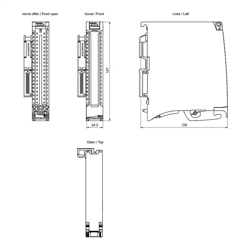 Siemens SIMATIC S7-1500 digitaal uitgangsmodule DQ 16x24VDC/0.5A (6ES7522-1BH10-0AA0)