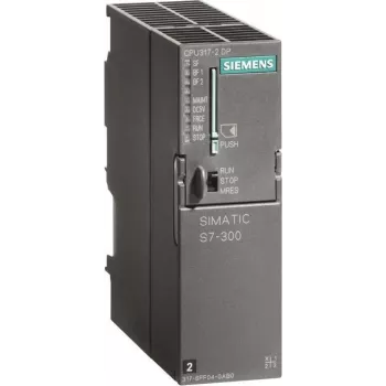 Siemens SIMATIC S7-300 CPU 317-2 DP, 1 MB werkgeheugen, MPI/DP- en PROFIBUS DP-interfaces, 24V DC, DIN-railmontage 6ES73172AK140AB0