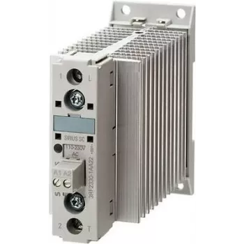 Siemens SIRIUS 3RF23 halfgeleiderrelais, 1-fasig, 30 A, 48-460 V AC, 24 V DC sturing, nuldoorgangsschakeling, schroefklemmen, DIN-rail 3RF2330-1AA04