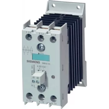 Siemens SIRIUS 3RF2420-1AC45 halfgeleiderrelais, 1-fasig, 20 A, 48-600 V AC, 24 V DC sturing, nuldoorgangsschakeling, schroefklemmen