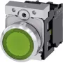 Siemens SIRIUS ACT 3SU1152-0AB40-1BA0 drukknop, vlakke bediening, groen, metaal hoogglans frontring, 22mm, 1NO, schroefklem, IP66/67/69K