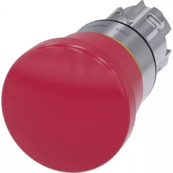 Siemens SIRIUS ACT noodstop-drukknop, paddenstoelkop, trekontgrendeling, metalen frontring, rood, 22mm inbouw, 3SU1050-1HA20-0AA0