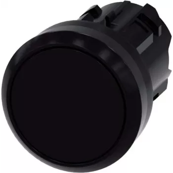 Siemens SIRIUS ACT vlakke drukknop-aandrijving, zwart, kunststof frontring, 22mm, 3SU1000-0AA10-0AA0