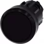Siemens SIRIUS ACT vlakke drukknop-aandrijving, zwart, kunststof frontring, 22mm, 3SU1000-0AA10-0AA0
