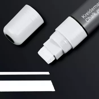 SIGEL krijtmarker 150 beitelpunt 5-15 mm wit uitwisbaar 1 stuk