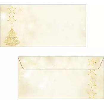 SIGEL DU083 Graceful Christmas DIN Lang enveloppen, zelfklevend, 90 g/m², 50 stuks