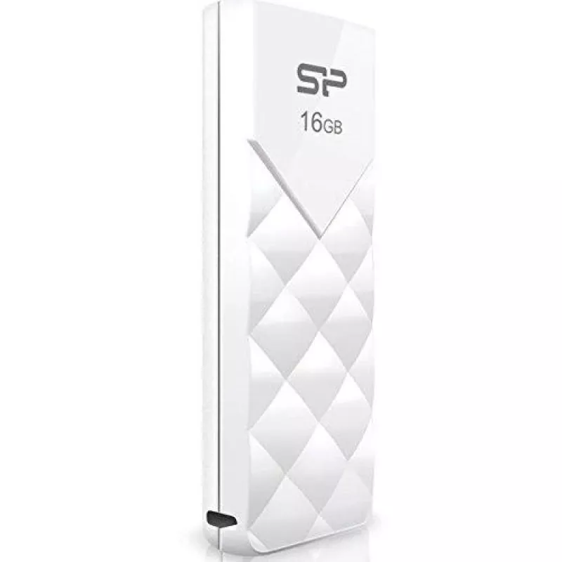 Silicon Power 16GB USB 2.0 flashdrive, intrekbaar design zonder dop, wit