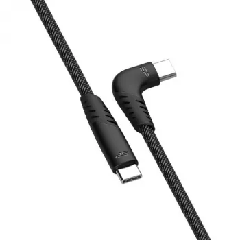 Silicon Power Boost Link Nylon LK50CC USB-C naar USB-C-kabel 1 m, 60 W, L-vormig (SP1M0ASYLK50CC1G)