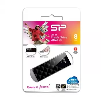 Silicon Power Ultima U03 USB-stick 8GB, zwart (SP008GBUF2U03V1K)