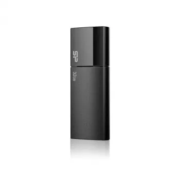 Silicon Power SP032GBUF2U05V1K 32GB USB 2.0 flashdrive - intrekbaar design zonder dop, zwart