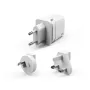 Silicon Power Boost Charger QM16 20W reislader, USB-A + USB-C, EU/US/UK/AU-stekkers, wit