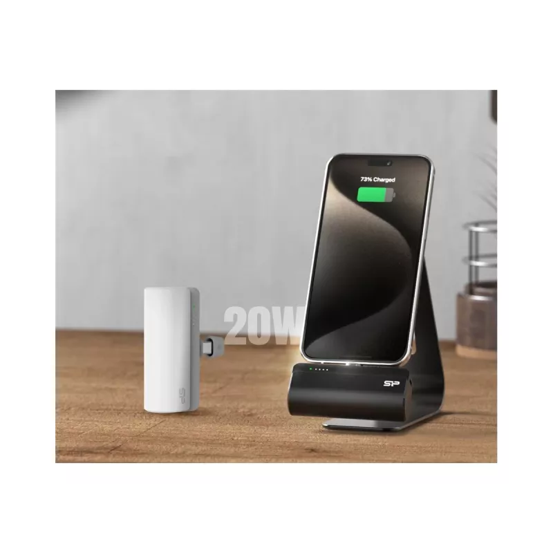 Silicon Power QD50 powerbank, 5000 mAh, USB-C, wit (SP5K0MAPBKQD500W)