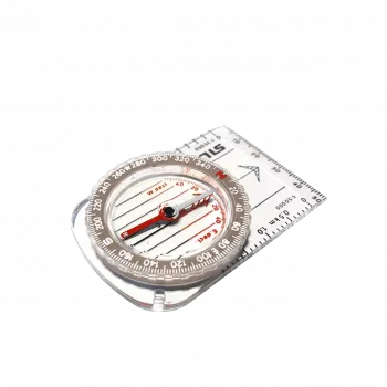 Silva Classic kompas met basisplaat, lichtgevende markeringen en vergrootglas