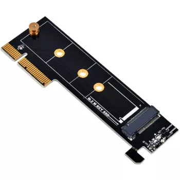 SilverStone ECM25-V2 M.2 NVMe SSD naar PCIe Gen3 x4 adapterkaart met full-height- en low-profile-brackets