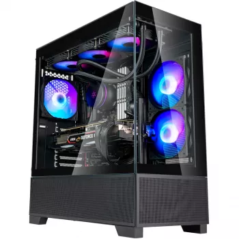 SilverStone Lucid 05 zwart 270° panoramisch glasontwerp mid-tower behuizing