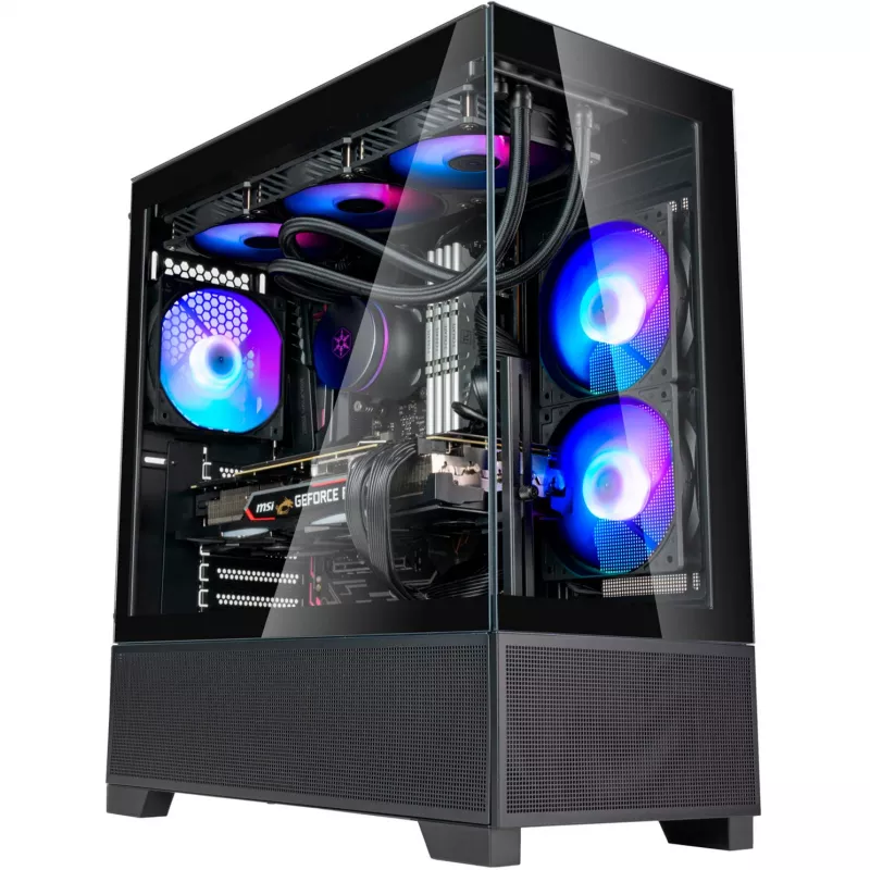 SilverStone Lucid 05 zwart 270° panoramisch glasontwerp mid-tower behuizing