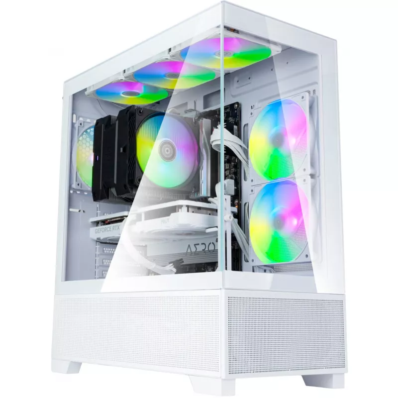SilverStone Lucid 05 wit 270° panoramisch glasontwerp mid-tower behuizing