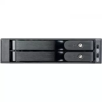 SilverStone SST-FS202B-V2 2-bay 3,5 inch SATA hot-swap inschuif voor 5,25 inch bay - zwart