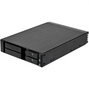 SilverStone SST-FS202B-V2 2-bay 3,5 inch SATA hot-swap inschuif voor 5,25 inch bay - zwart