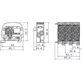SIMET SCB 25 Al/Cu 80A 1-polige aftakverdeelblok bruin 81501015