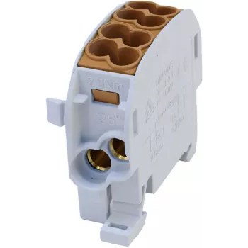 SIMET SCB 25 Al/Cu 80A 1-polige aftakverdeelblok bruin 81501015