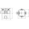 SIMET S60GF inbouw aftakdoos, verbindbaar, extra diep, 60 mm, oranje