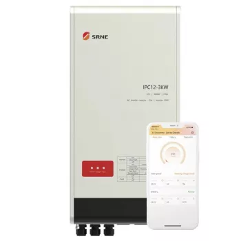 Eenfasige omvormer/lader SRNE 3kW 48V hybride off-grid zuivere sinusgolf