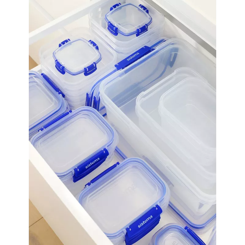 Sistema Plastics 881523 rechthoekige bewaardoos 0,18L transparant 88mm
