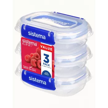 Sistema Plastics 881523 rechthoekige bewaardoos 0,18L transparant 88mm