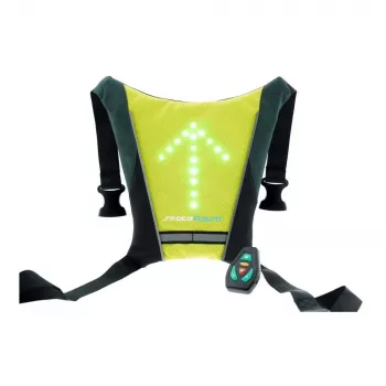 Skateflash reflecterend veiligheidshesje zwart groen nylon one size fiets