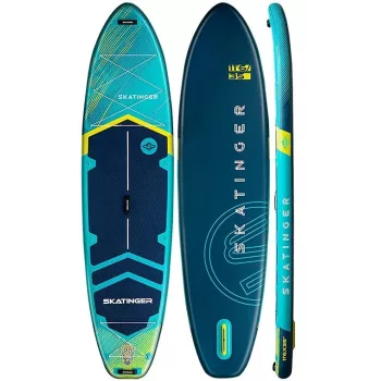 SKATINGER Prana Light Blue opblaasbaar SUP-board 350x89x15 yoga