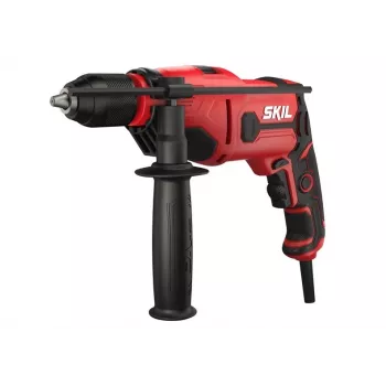 SKIL klopboormachine 6725AA 710W snoergebonden hamerboormachine met snelspanboorkop, variabel toerental, rechts-/linksloop, extra handgreep en diepteaanslag