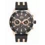 SLAZENGER MAN SL96076203 Heren Analoog quartz horloge 48mm blauwe wijzerplaat bruine lederen band