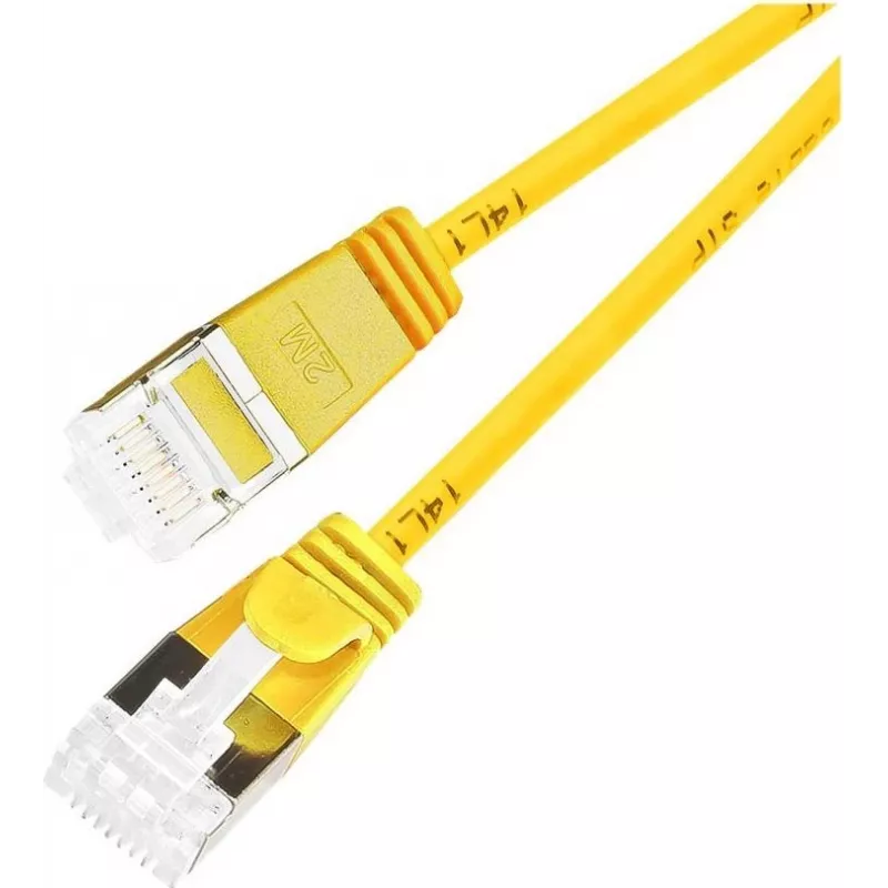 Wirewin PKW-LIGHT-STP-K6A 3.0 GE Cat 6a U/FTP Slim Ronde patchkabel, 3,0 m, geel, PoE