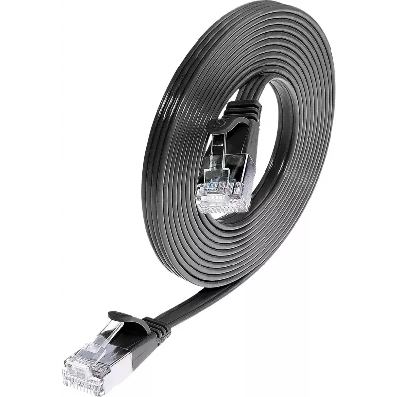 Wirewin Cat6 U/FTP slim ethernet-patchkabel 0,5 m zwart PKW-STP-SLIM-KAT6 0.5 SW