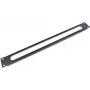 Wirewin KDP 1U kabeldoorvoerplaat, zwart, 19-inch rackmontage, staal, 1U, zonder borstel KDP 1HE OB BL