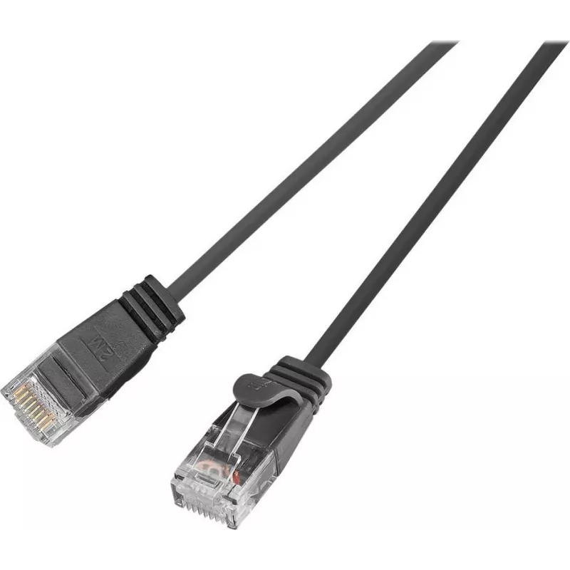 Wirewin SLIM UL6 10 SW - Cat.6 SLIM-Light patchkabel, U/UTP, 10 m, zwart PKW-LIGHT-K6 10.0 SW