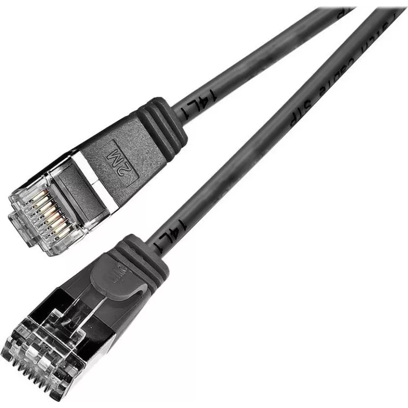 Wirewin Triotronik Cat6 F/FTP 7,5m zwarte patchkabel PKW-LIGHT-STP-K6 7.5 SW