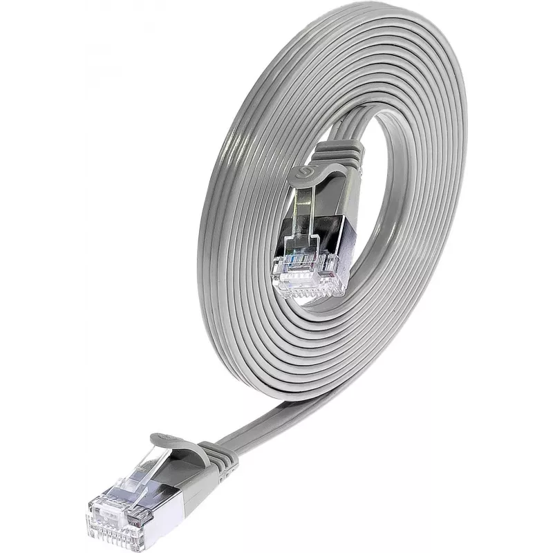 Wirewin Triotronik Cat6 U/FTP slim ethernet-patchkabel, 3m, RJ-45 stekker naar stekker, grijs PKW-STP-SLIM-KAT6 3.0