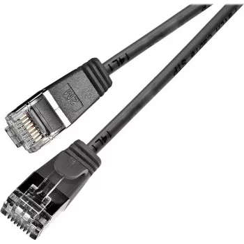 Wirewin Triotronik PKW-LIGHT-STP-K6 0,15 SW Cat6 afgeschermde patchkabel, RJ45 stekker naar RJ45 stekker, 0,15m, zwart