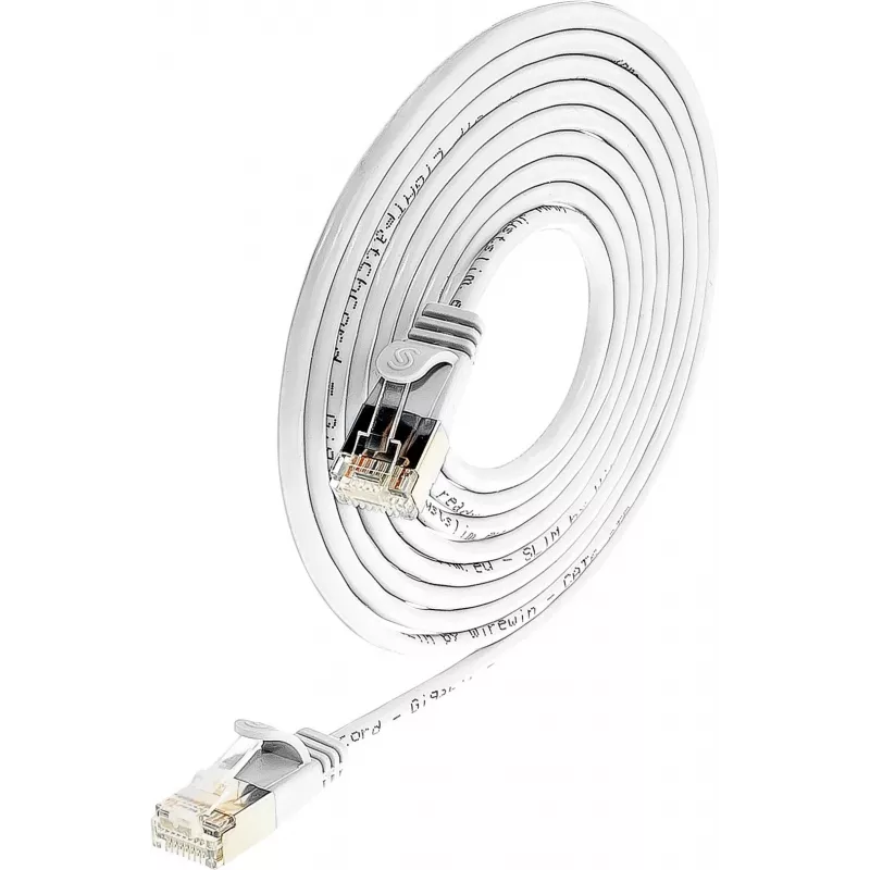 Wirewin Triotronik PKW-LIGHT-STP-K6 1.0 WS Cat6 S/FTP slim patchkabel, 1 m, wit