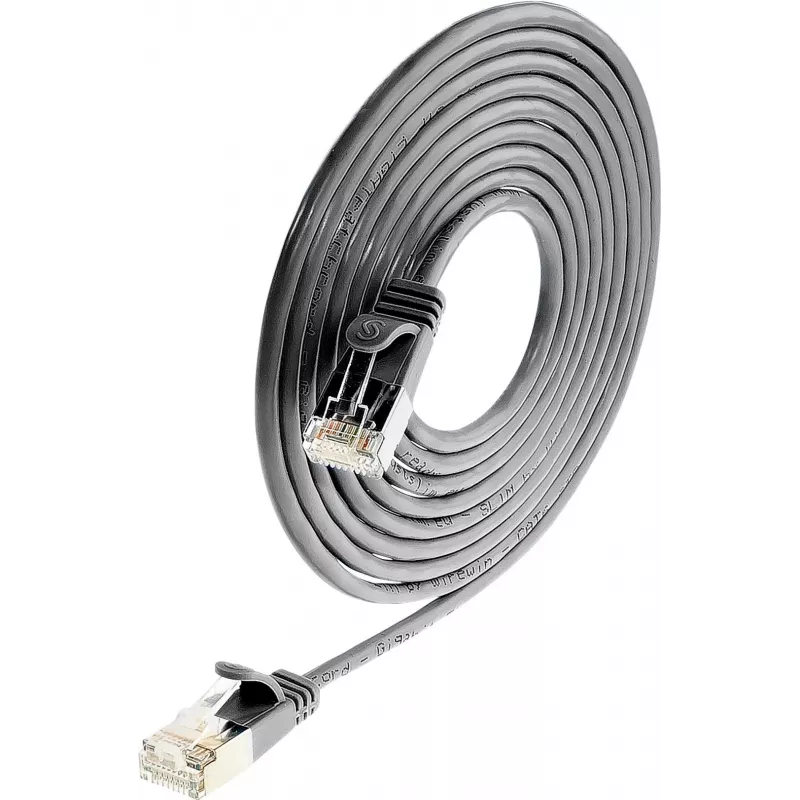 Wirewin Triotronik PKW-LIGHT-STP-K6 3.0 SW Cat6 afgeschermde patchkabel, 3m, zwart