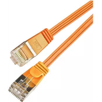 Wirewin Triotronik PKW-STP-SLIM-KAT6 0.5 OR Cat6 U/FTP Slim Ethernet-patchkabel, RJ45 stekker naar stekker, 0,5 m, oranje