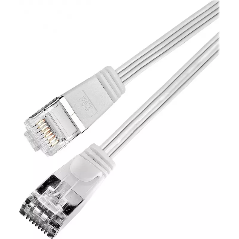 Wirewin Triotronik PKW-STP-SLIM-KAT6 1.0 WS - Cat6 U/FTP Slim patchkabel, RJ45 naar RJ45, 1m, wit