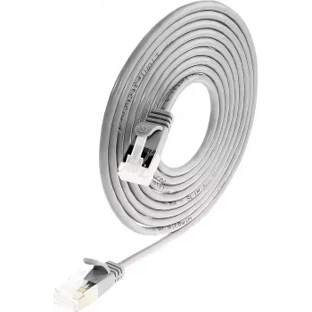 Wirewin PKW-LIGHT-STP-K6A 2.0 Cat 6a U/FTP slim ronde patchkabel, 2,0 m, grijs, PoE, flexibel