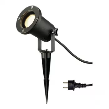 SLV Nautilus Spike tuinspot 227410 GU10 IP65 met grondpen en 1,5 m kabel zwart